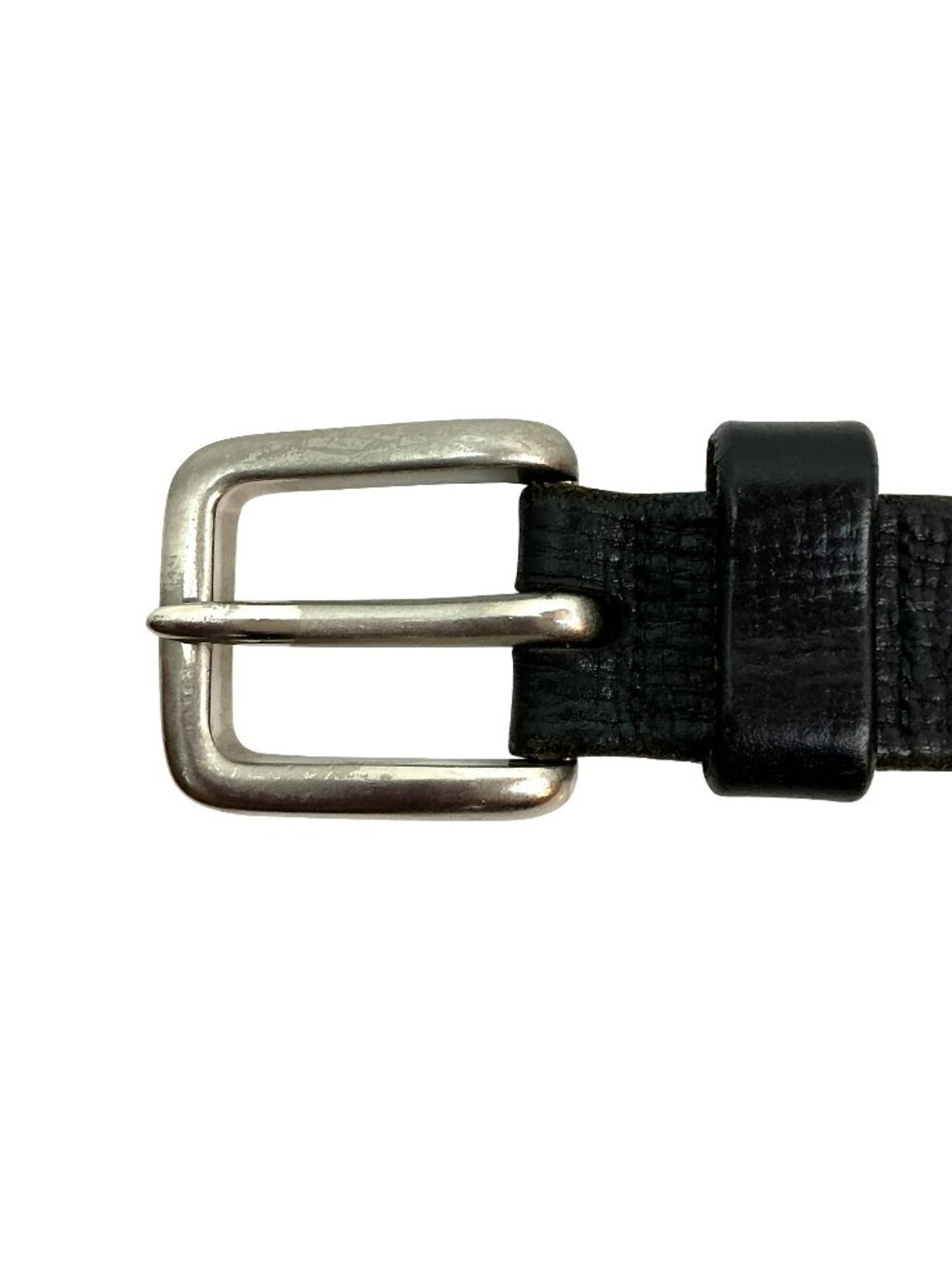 Unbranded Super Flexible Leather Belt With Heavy-Duty Silver-Tone Buckle - Textu